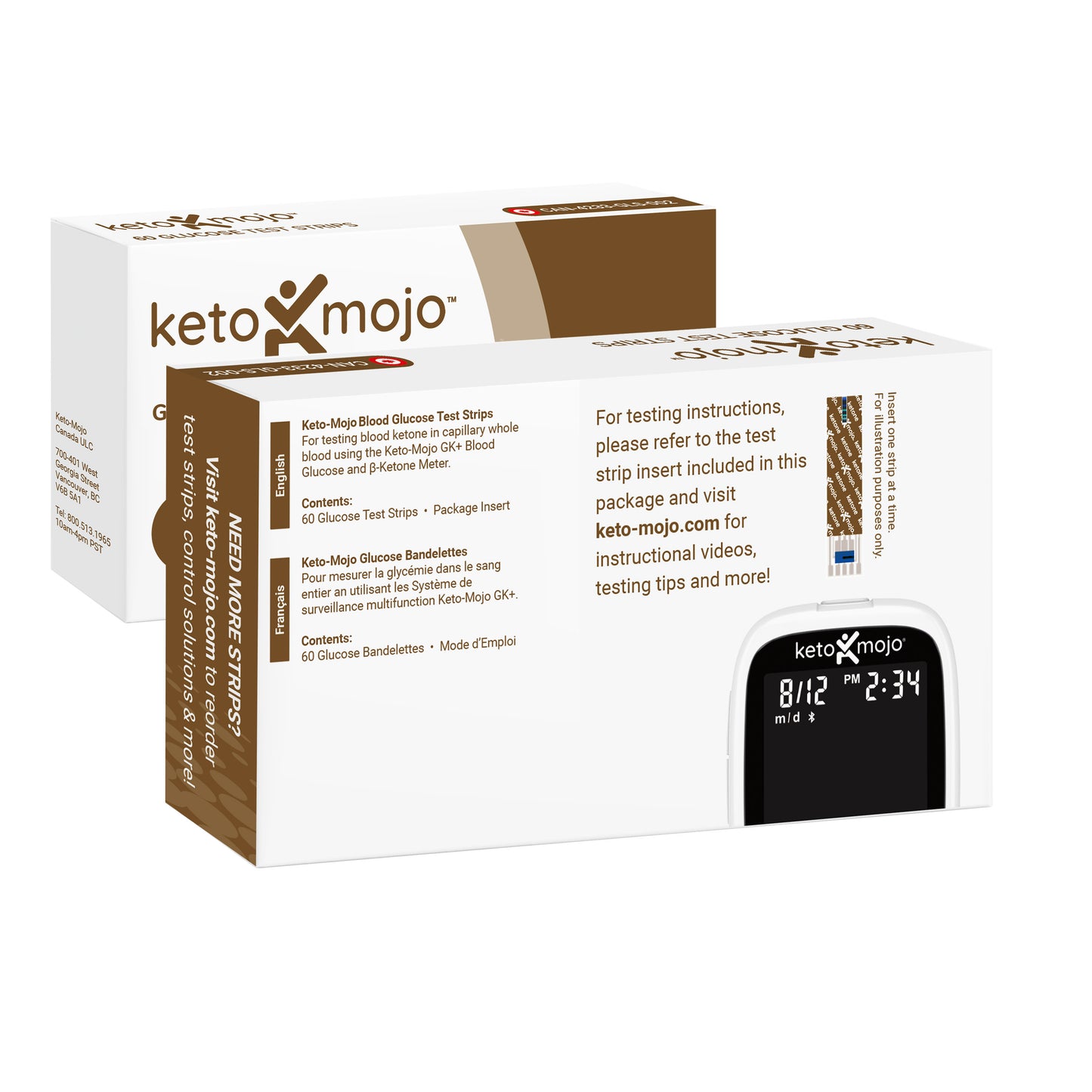 GK+ Glucose Test Strips (60 pack)