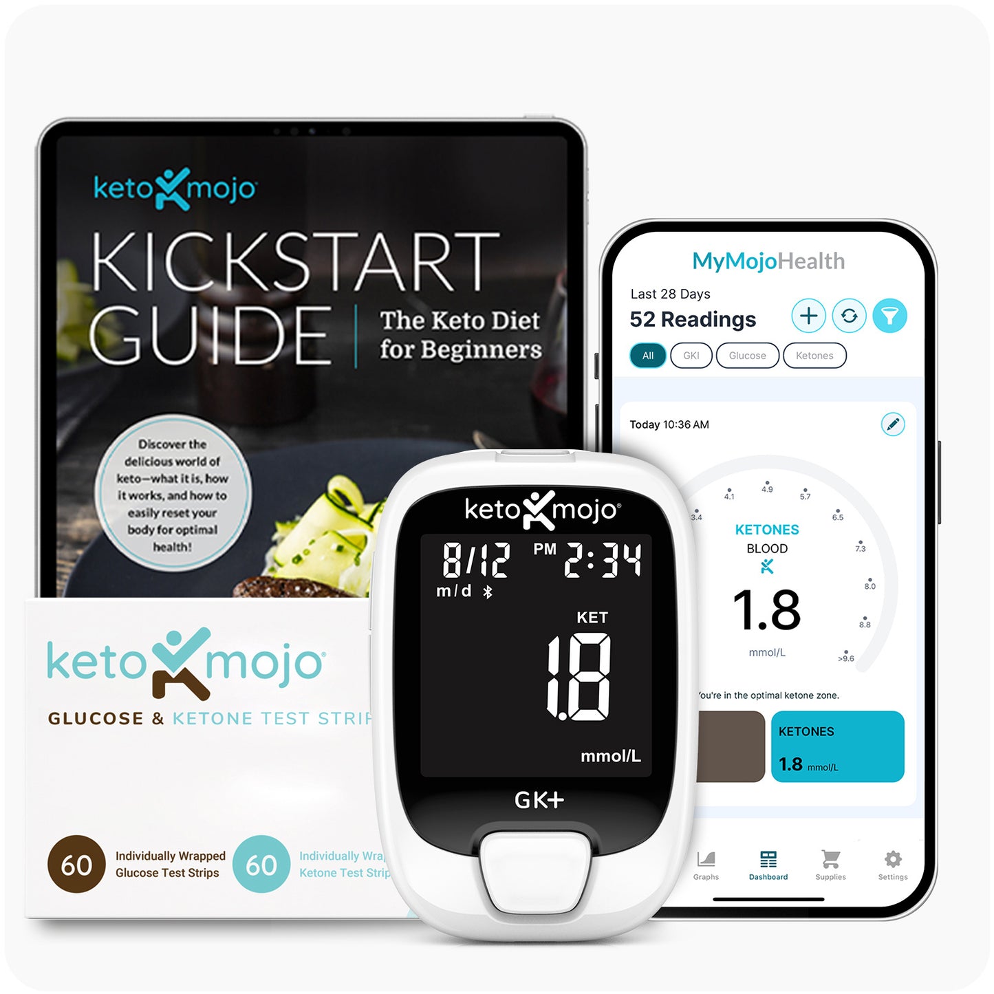 Kit de mesure de la glycémie et des cétones GK+ - BUNDLE PROMO